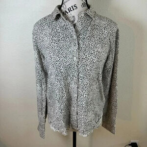 Rails Womens Extra Small Shirt Charli Sand Cheetah Animal Long Sleeve Button Dwn